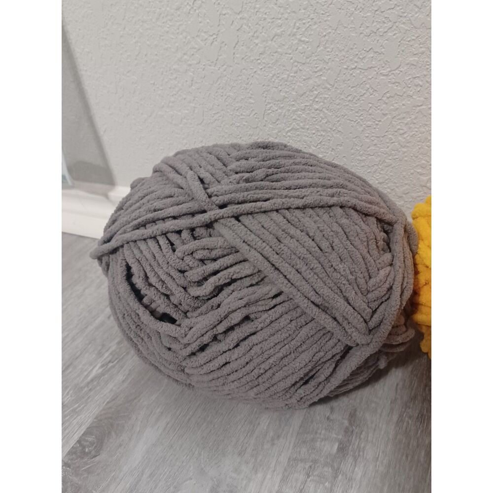 Set of Two BERNAT BLANKET Yarn Skeins, Gray & Gold - Picture 2 of 5